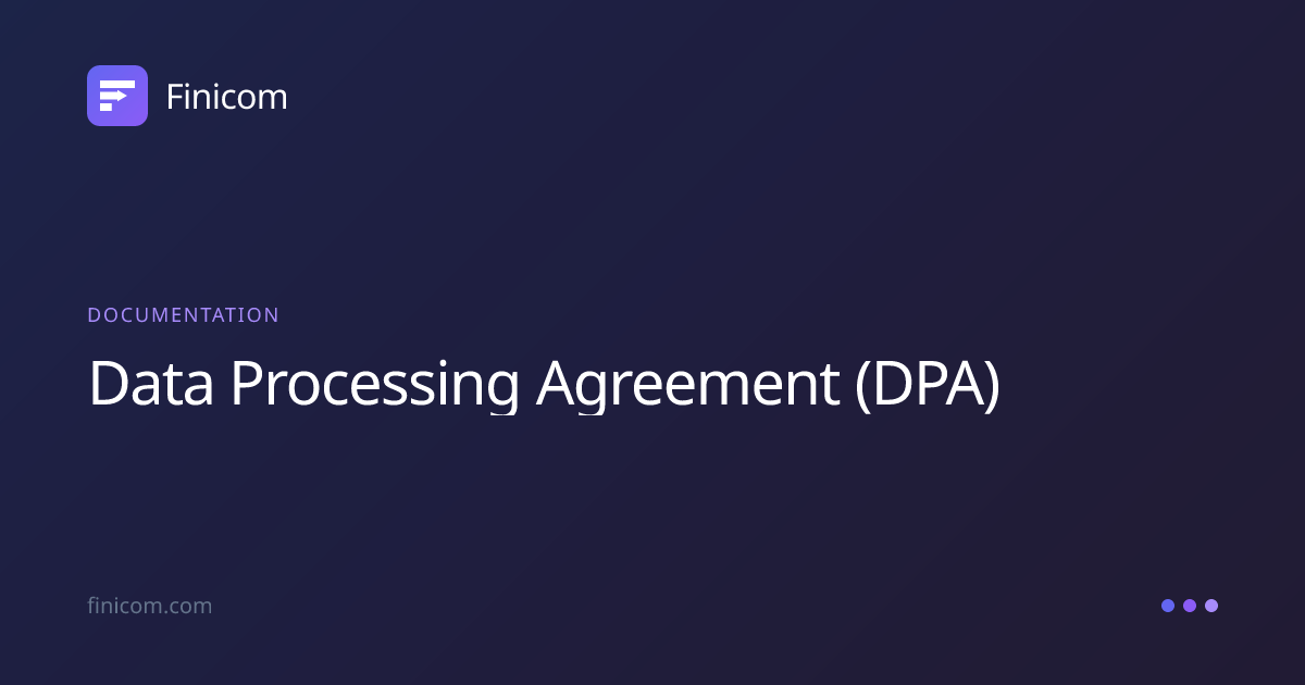 Data Processing Agreement (DPA) | Finicom